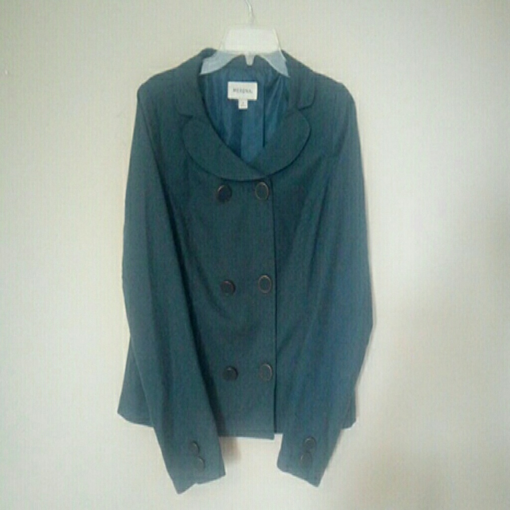 Teal Cropped Peacoat